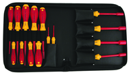 Insulated Slotted 2.0 - 8.0mm Phillips #1 - 3 Inch Nut Drivers 1/4" - 1/2". 15 Piece in Carry Case - Makers Industrial Supply