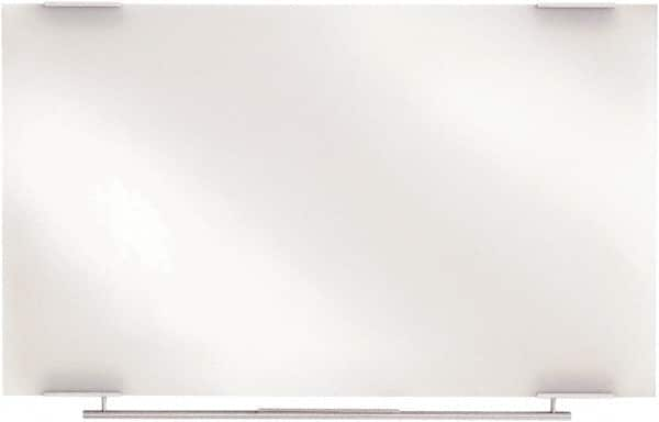 ICEBERG - 36" High x 48" Wide Dry Erase - Glass, Includes Marker, Eraser & Rail & Mounting Kit - Makers Industrial Supply