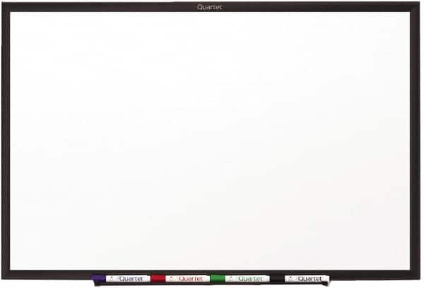 Quartet - 36" High x 48" Wide Dry Erase - Melamine, Includes Dry-Erase Marker & Mounting Hardware - Makers Industrial Supply