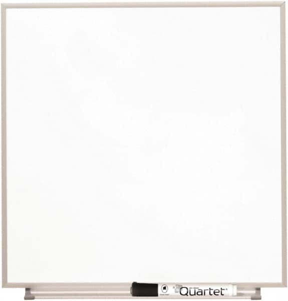 Quartet - 23" High x 23" Wide Magnetic Dry Erase Board - Glass, Includes Accessory Tray, Rail & Mounting Kit & Dry Erase Markers - Makers Industrial Supply