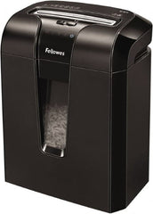 FELLOWES - 5/32" x 2" Strip, 10 Sheet Cross Cut Personal Shredder - 10-7/8" Long x 15-13/16" Wide x 18-1/8" High, Level 3 Security, 5 Gal Wastebasket - Makers Industrial Supply