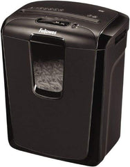 FELLOWES - 5/32" x 2" Strip, 8 Sheet Cross Cut Personal Shredder - 9-11/16" Long x 13-3/8" Wide x 15-3/8" High, Level 3 Security, 4 Gal Wastebasket - Makers Industrial Supply