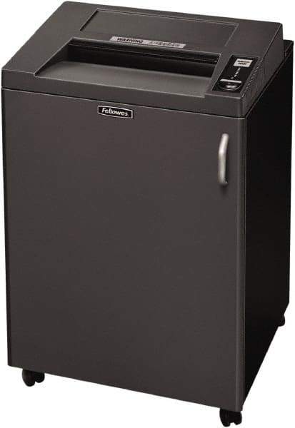 FELLOWES - 5/32 x 1-9/16" Strip, 24 Sheet Cross Cut Commercial Shredder - 23-1/4" Long x 25-3/16" Wide x 38-3/16" High, Level 4 Security, 4 Gal Wastebasket - Makers Industrial Supply