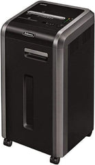 FELLOWES - 5/64 x 15/32" Strip, 16 Sheet Micro Cut Commercial Shredder - 17-3/4" Long x 17-1/8" Wide x 30-3/4" High, Level 5 Security, 16 Gal Wastebasket - Makers Industrial Supply