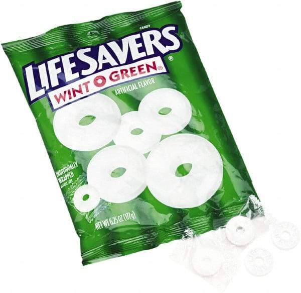 LifeSavers - Candy - Hard Candy, Wint-O-Green, Individually Wrapped, 6.25oz Bag - Makers Industrial Supply