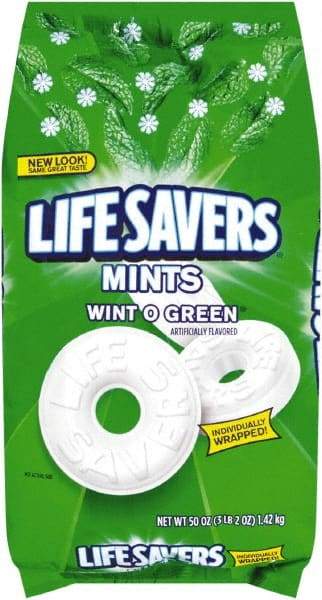 LifeSavers - Candy - Hard Candy, Wint-O-Green, 50oz Bag - Makers Industrial Supply