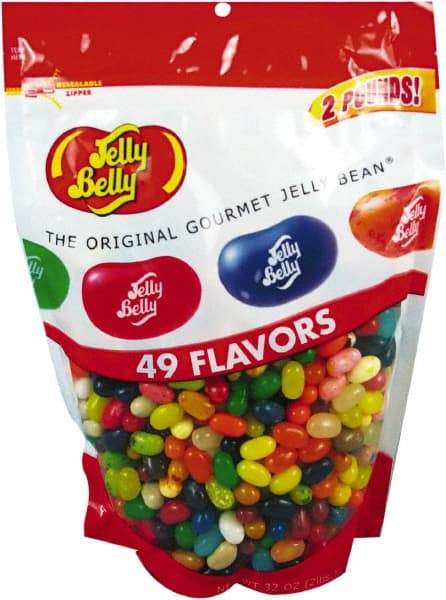 Jelly Belly - Candy - Candy, 49 Assorted Flavors, 2lb Bag - Makers Industrial Supply