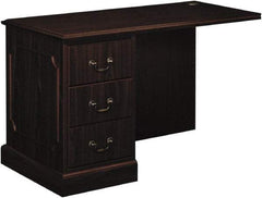 Hon - High Pressure Laminate Left Return Desk - 48" Wide x 24" Deep x 29-1/2" High, Mahogany - Makers Industrial Supply