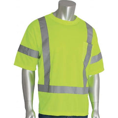 PIP - Size L Hi-Vis Yellow High Visibility Short Sleeve T-Shirt - Makers Industrial Supply