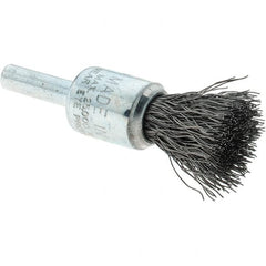 Tru-Maxx - 1/2" Brush Diam, Crimped, Flared End Brush - 1/4" Diam Steel Shank, 25,000 Max RPM - Makers Industrial Supply