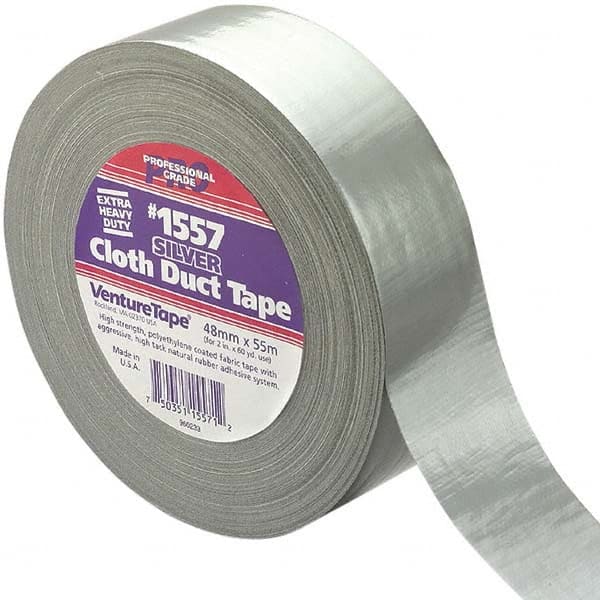 3M - 55m x 48mm x 13 mil Gray Polyethylene Cloth Duct Tape - Makers Industrial Supply