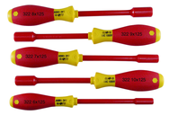 Insulated Nut Driver Metric Set Includes: 6.0 - 10.0mm. 5 Pieces - Makers Industrial Supply