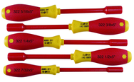 Insulated Nut Driver Inch Set Includes: 7/32" - 1/2". 5 Pieces - Makers Industrial Supply