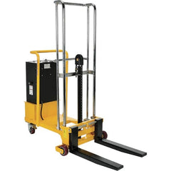 Vestil - 550 Lb Capacity, 57" Lift Height, Battery Operated Lift - 2" Lowered Height, 25-1/2" Fork Length, 31" Overall Width - Makers Industrial Supply