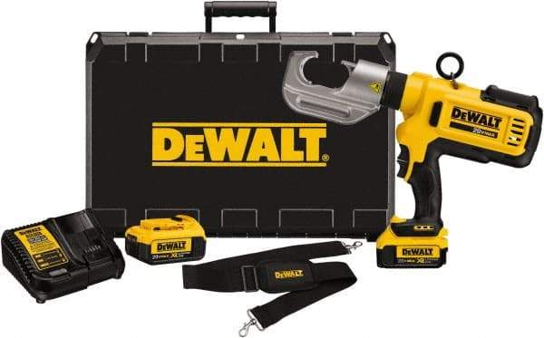 DeWALT - 12 Ton Electric Crimper - Includes DCE300, (2) DCB204, DCE115, Shoulder Strap, Kit Box - Makers Industrial Supply