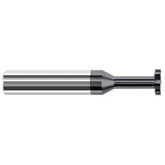 Harvey Tool - 1/4" Cut Diam, 1/16" Cut Width, 1/4" Shank, Staggered-Tooth Woodruff Keyseat Cutter - Exact Industrial Supply