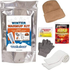 PRO-SAFE - Emergency Preparedness Kits Type: Winter Warm Up Kit Contents: Knit Stocking Cap; Gloves; Tube Socks; Emergency Blanket; (2) Hand Warmers - Makers Industrial Supply