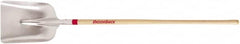 Razor-Back - 13-1/4" High x 11" Wide Square Aluminum Scoop - 48" Long Wood Straight Handle, No Step - Makers Industrial Supply