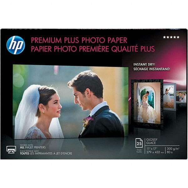 Hewlett-Packard - 11" x 17" White Photo Paper - Use with Inkjet Printers - Makers Industrial Supply