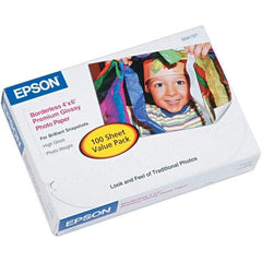 Epson - 4" x 6" White Photo Paper - Use with Inkjet Printers - Makers Industrial Supply