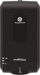 Georgia Pacific - 1000 to 1200mL Foam Hand Sanitizer Dispenser - Plastic, Wall Mounted, Black - Makers Industrial Supply