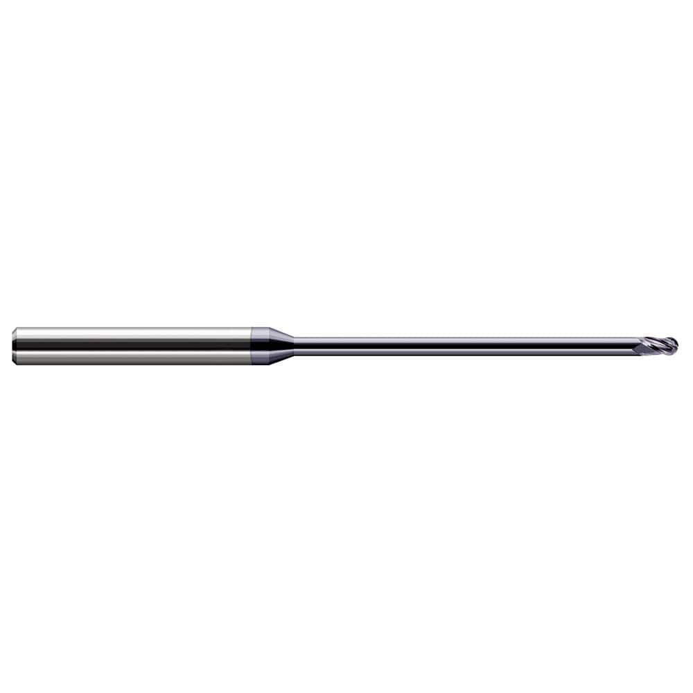 Harvey Tool - Ball End Mills; Mill Diameter (Inch): 1/4 ; Mill Diameter (Decimal Inch): 0.2500 ; Number of Flutes: 3 ; Length of Cut (Inch): 3/8 ; Length of Cut (Decimal Inch): 0.3750 ; Material: Solid Carbide - Exact Industrial Supply