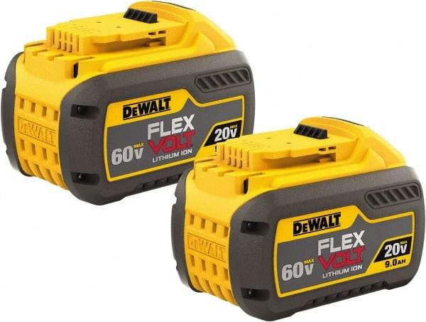 DeWALT - 60 Volt Lithium-Ion Power Tool Battery - 9 Ahr Capacity, 2 hr Charge Time, Series 20/60 FLEXVOLT - Makers Industrial Supply