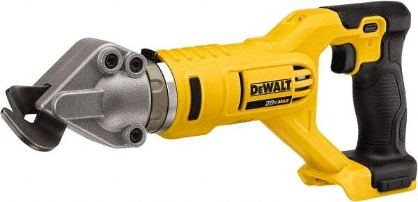 DeWALT - 2,500 SPM, 20 Volt, Pistol Grip Handle, Handheld Cordless Shear - 18 Gauge (Steel) Cutting Capacity - Makers Industrial Supply