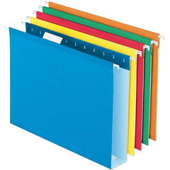 Pendaflex - 8-1/2 x 11", Letter Size, Assorted Colors, Hanging File Folder - 11 Point Stock, 1/5 Tab Cut Location - Makers Industrial Supply