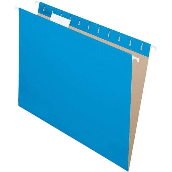 Pendaflex - 9-1/4 x 11-7/8", Letter Size, Blue, Hanging File Folder - 11 Point Stock, 1/5 Tab Cut Location - Makers Industrial Supply