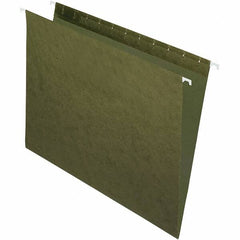 Pendaflex - 9-1/4 x 11-7/8", Letter Size, Standard Green, Hanging File Folder - 11 Point Stock, Straight Tab Cut Location - Makers Industrial Supply