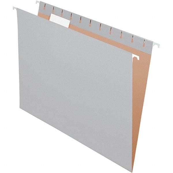 Pendaflex - 9-1/4 x 11-7/8", Letter Size, Gray, Hanging File Folder - 11 Point Stock, 1/5 Tab Cut Location - Makers Industrial Supply