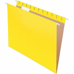 Pendaflex - 8-1/2 x 11", Letter Size, Yellow, Hanging File Folder - 11 Point Stock, 1/5 Tab Cut Location - Makers Industrial Supply