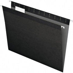 Pendaflex - 8-1/2 x 11", Letter Size, Black, Hanging File Folder - 11 Point Stock, 1/5 Tab Cut Location - Makers Industrial Supply