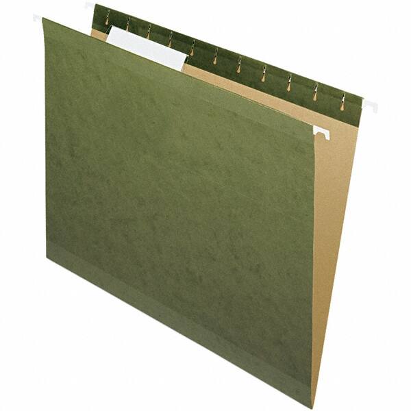 Pendaflex - 8-1/2 x 11", Letter Size, Standard Green, Hanging File Folder - 11 Point Stock, 1/3 Tab Cut Location - Makers Industrial Supply