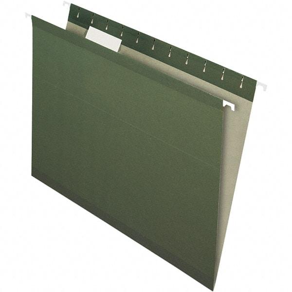 Pendaflex - 9-1/2 x 16", Letter Size, Standard Green, Hanging File Folder - 11 Point Stock, 1/5 Tab Cut Location - Makers Industrial Supply