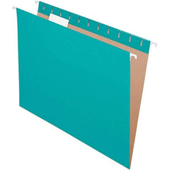 Pendaflex - 8-1/2 x 11", Letter Size, Aqua, Hanging File Folder - 11 Point Stock, 1/5 Tab Cut Location - Makers Industrial Supply