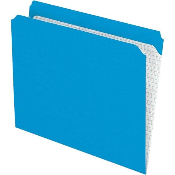 Pendaflex - 11-5/8 x 9-1/2", Letter Size, Blue, File Folders with Top Tab - 11 Point Stock, Straight Tab Cut Location - Makers Industrial Supply