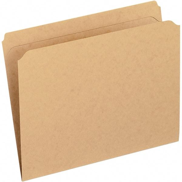 Pendaflex - 9-7/8 x 11-3/4", Letter Size, Brown, File Folders with Top Tab - 11 Point Stock, Straight Tab Cut Location - Makers Industrial Supply