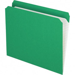 Pendaflex - 9-1/2 x 11-5/8", Letter Size, Bright Green, File Folders with Top Tab - 11 Point Stock, Straight Tab Cut Location - Makers Industrial Supply