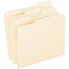 Pendaflex - 10 x 12-1/2", Letter Size, Manila, File Folders with Top Tab - 11 Point Stock, 1/3 Tab Cut Location - Makers Industrial Supply