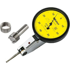 Mitutoyo - Dial Test Indicators Maximum Measurement (mm): 0.80 Dial Graduation (mm): 0.0100 - Makers Industrial Supply