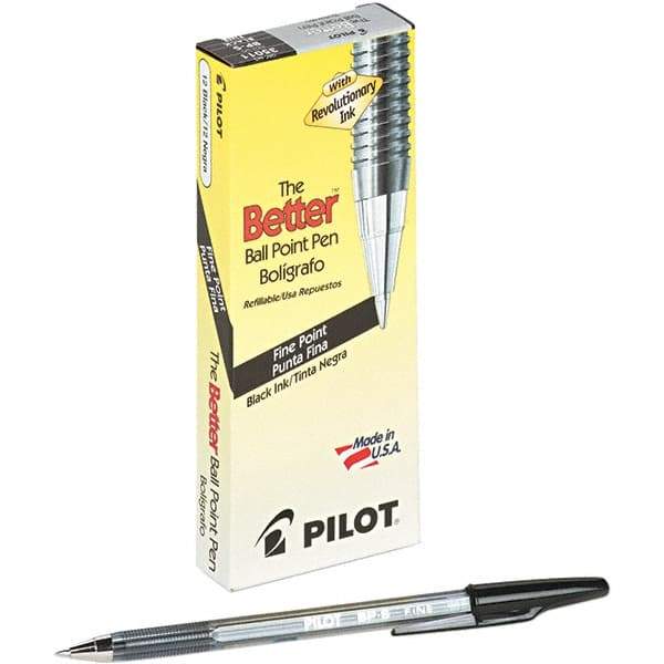 Pilot - Conical Ball Point Pen - Black - Makers Industrial Supply