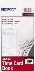 REDIFORM - 29/32" High x 4-13/64" Wide Bi-Weekly Time Cards - Use with Manual Time Record - Makers Industrial Supply