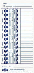 Lathem Time - 1-1/4" High x 4" Wide Weekly Time Cards - Use with Lathem E Series Time Recorders - Makers Industrial Supply