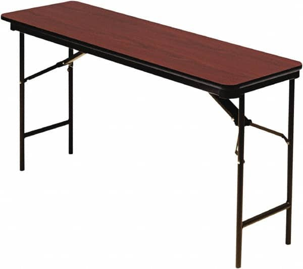 ICEBERG - 18" Long x 72" Wide x 29" High, Folding Table - Mahogany - Makers Industrial Supply