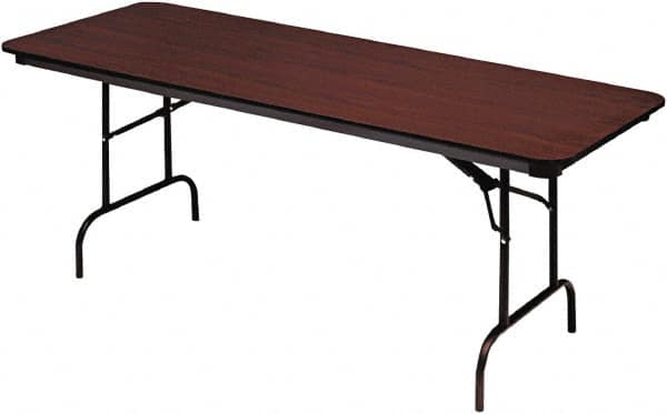 ICEBERG - 30" Long x 72" Wide x 29" High, Folding Table - Mahogany - Makers Industrial Supply