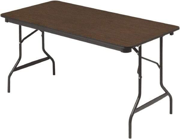 ICEBERG - 30" Long x 60" Wide x 29" High, Folding Table - Walnut - Makers Industrial Supply