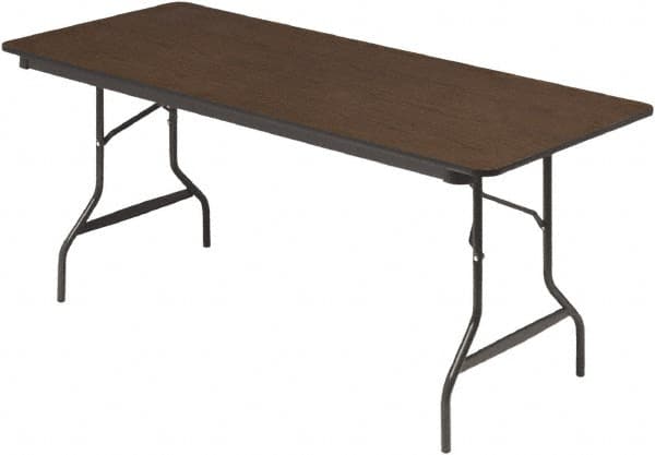 ICEBERG - 30" Long x 72" Wide x 29" High, Folding Table - Walnut - Makers Industrial Supply