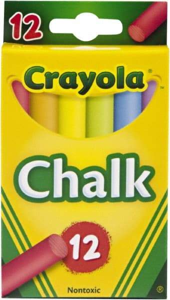 Crayola - Blue, Green, Orange, Red, Violet & Yellow Chalk - Use with Chalkboards - Makers Industrial Supply